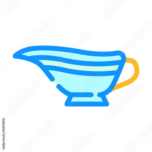 gravy jug meal drink color icon vector illustration