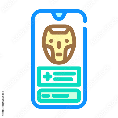 health chatbot healthcare innovation color icon vector illustration