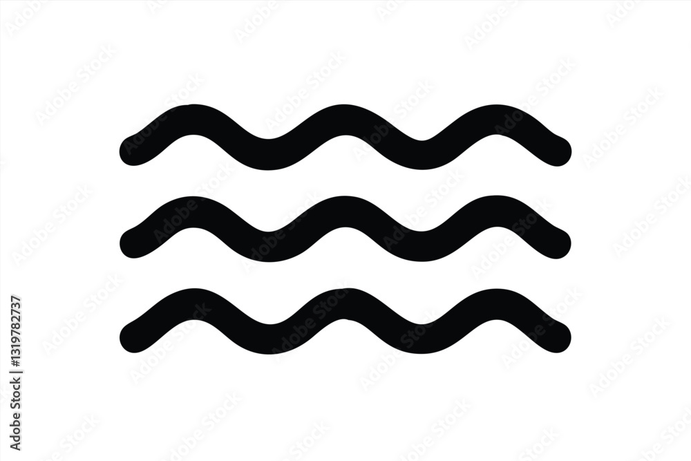 Wavy line pattern in minimalist design for creative projects Wavy line pattern in minimalist design for creative projects