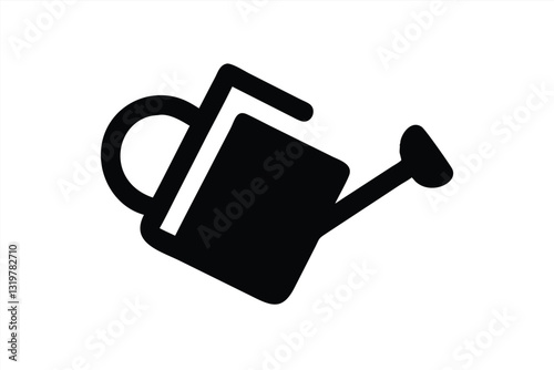 Minimalist watering can illustration for gardening themes