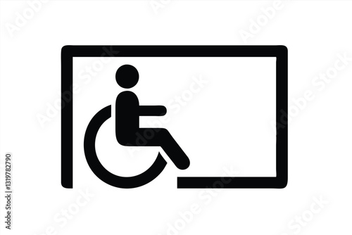 Vector illustration of accessibility symbol for inclusive environments