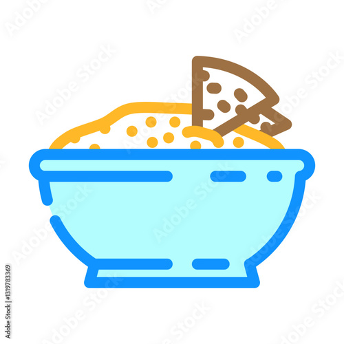 hummus condiment color icon vector illustration