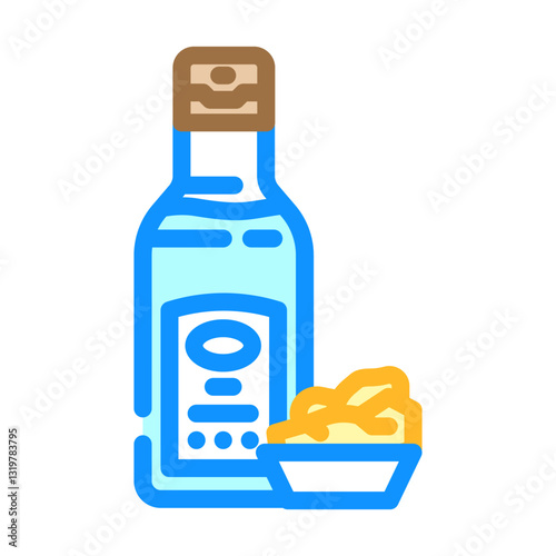 horseradish condiment color icon vector illustration