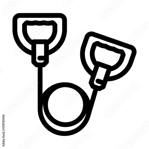 wire saw titanium ultralight line icon vector illustration
