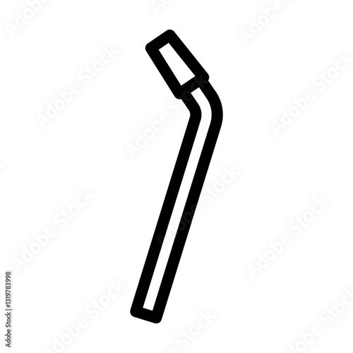 straws titanium ultralight line icon vector illustration