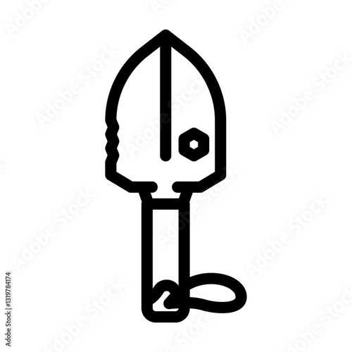 trowel titanium ultralight line icon vector illustration