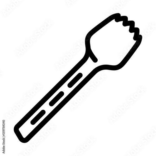 spork titanium ultralight line icon vector illustration