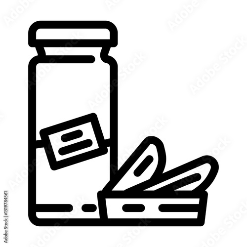 plant based cosmetic sustainable beauty line icon vector illustration