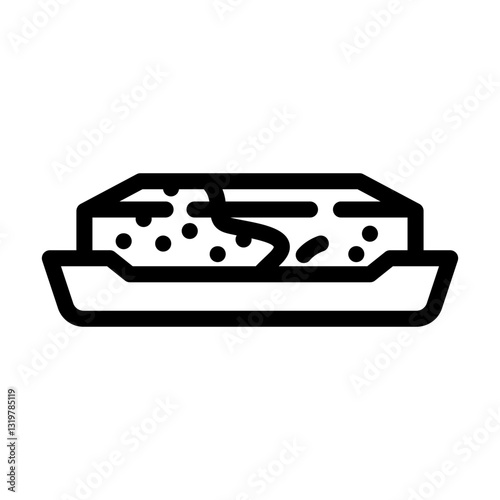 solid shampoo bar sustainable beauty line icon vector illustration