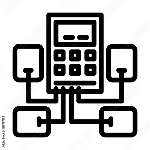 tens electrotherapy device line icon vector illustration