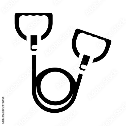 wire saw titanium ultralight glyph icon vector illustration