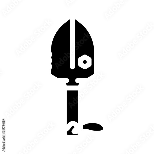 trowel titanium ultralight glyph icon vector illustration