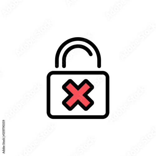 Account access denied or security restriction warning symbol