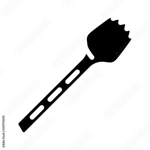 spork titanium ultralight glyph icon vector illustration