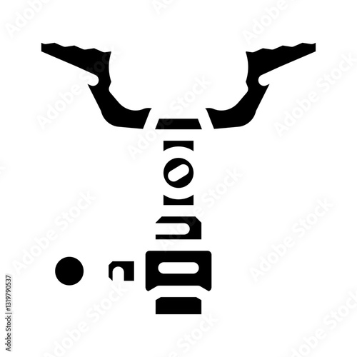camping stove titanium ultralight glyph icon vector illustration