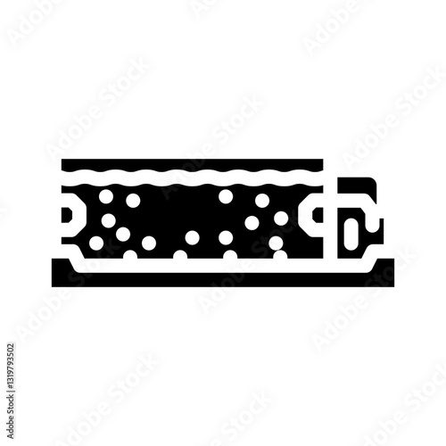 hot tub spa recovery wellness glyph icon vector illustration