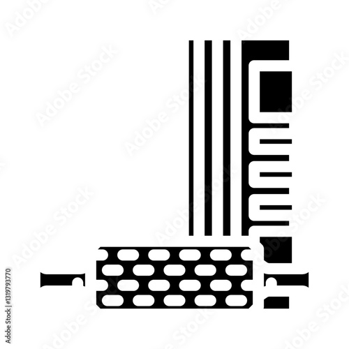 foam roller muscle recovery wellness glyph icon vector illustration