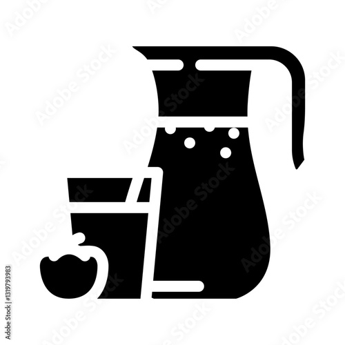 tomato juice meal drink glyph icon vector illustration