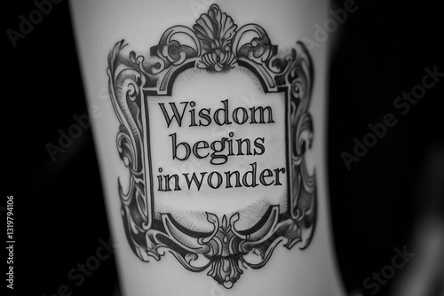 A Shakespearean-inspired tattoo of text: 