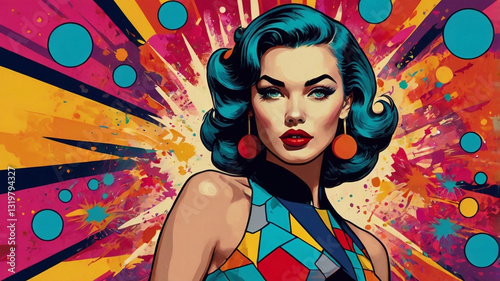 1950s pin-up style girl in classic pin-up fashion with a retro twist