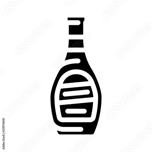 ranch dressing condiment glyph icon vector illustration