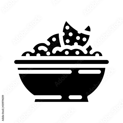 salsa condiment glyph icon vector illustration