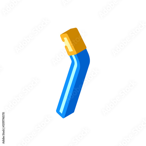 straws titanium ultralight isometric icon vector illustration