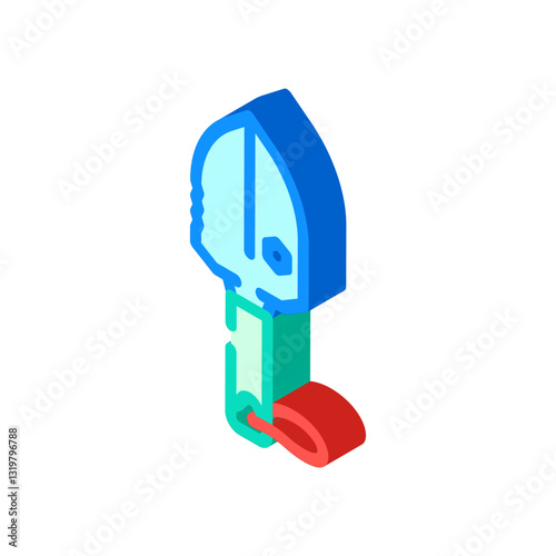 trowel titanium ultralight isometric icon vector illustration