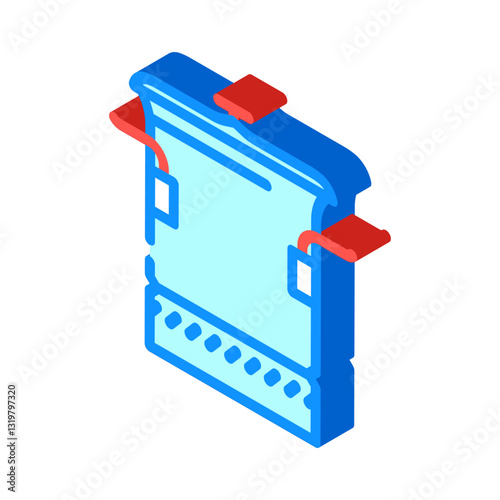 cooking pot titanium ultralight isometric icon vector illustration