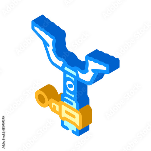 camping stove titanium ultralight isometric icon vector illustration