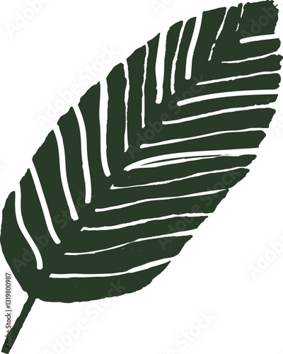 Leave green watercolor hand drawing painting organic botanical leave illustration