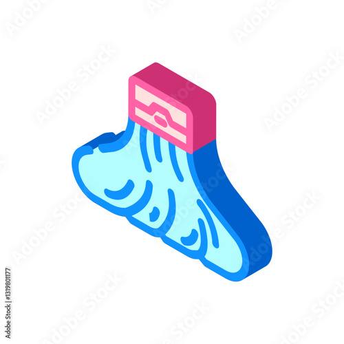 ice pack cold therapy recovery wellness isometric icon vector illustration