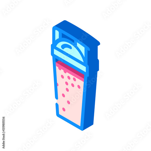 protein shake meal drink isometric icon vector illustration