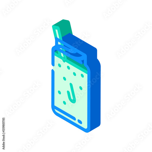 salad smoothie meal drink isometric icon vector illustration