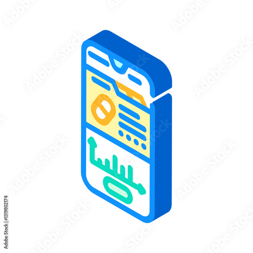 medication management app healthcare innovation isometric icon vector illustration