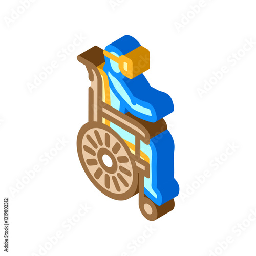 virtual reality therapy healthcare innovation isometric icon vector illustration