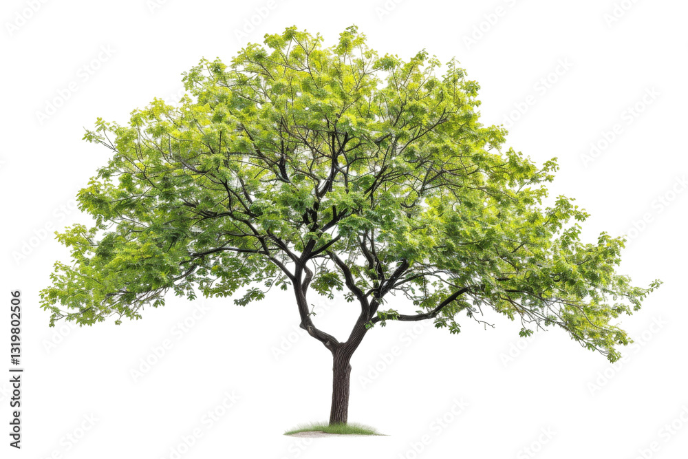 Lovely boxelder tree with green leaves and a slender trunk reaching upwards isolated on transparent background Lovely boxelder tree with green leaves and a slender trunk reaching upwards isolated on transparent background