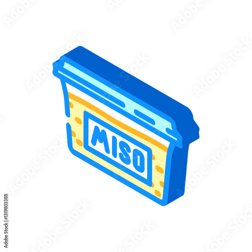 miso pastec condiment isometric icon vector illustration