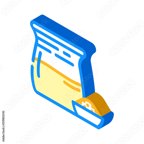 tahini condiment isometric icon vector illustration