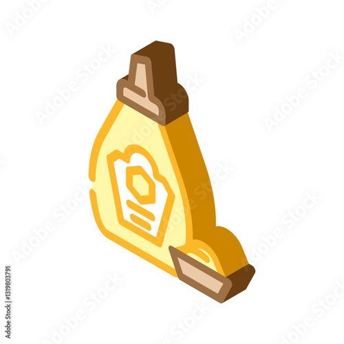 honey mustard condiment isometric icon vector illustration