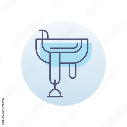 Saddle Vector icon