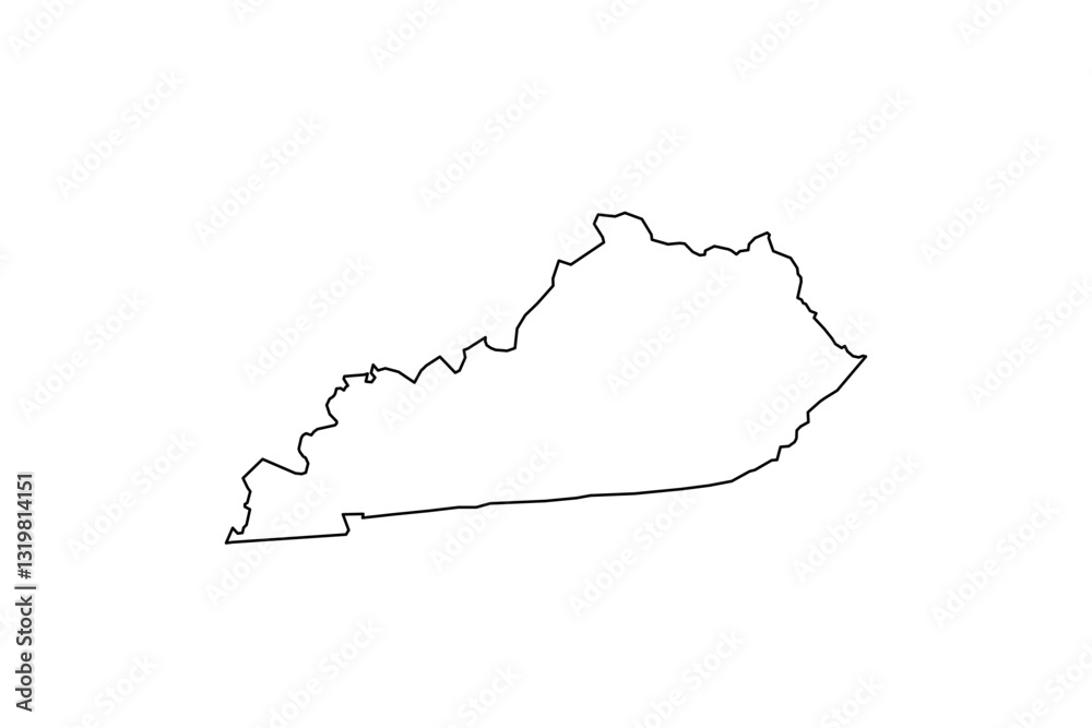 Map of Kentucky state, US Map of Kentucky state, US