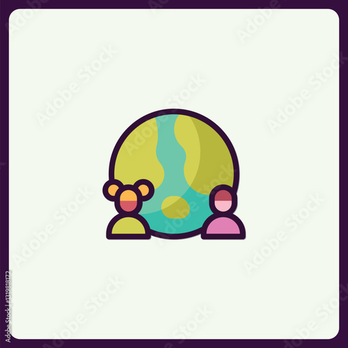 Global Community Connection Illustration: Abstract Representation of Unity and Collaboration