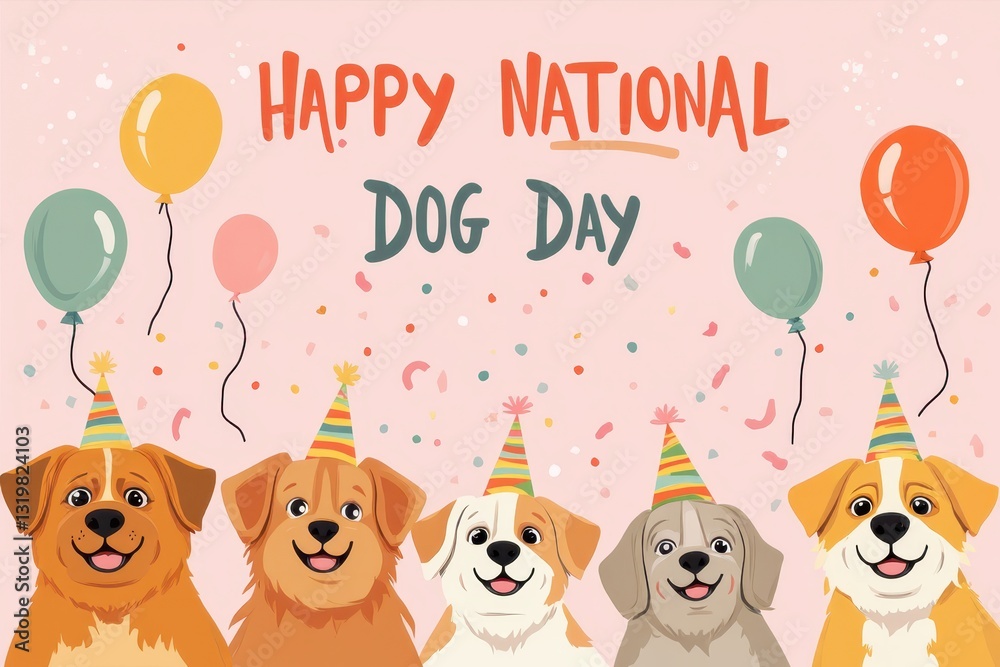 Fototapeta premium happy national dog day