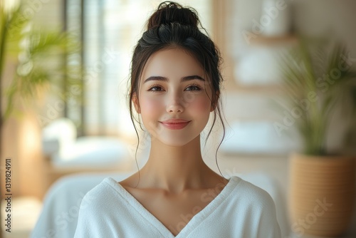Captivating woman with a joyful expression in a bright and airy indoor setting Free Download Captivating woman with a joyful expression in a bright and airy indoor setting - GFXLoad