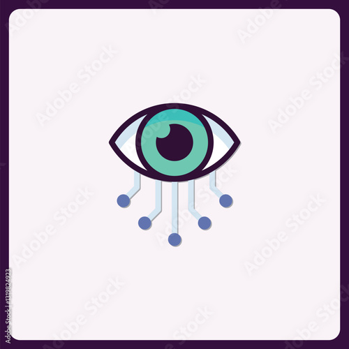 Futuristic vision: stylized cybernetic eye concept representing advanced technology
