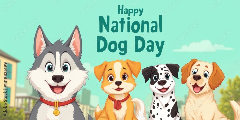 Fototapeta premium happy national dog day