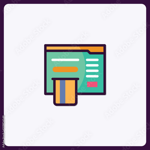 Payment gateway concept illustrated with a colorful and abstract graphical symbol