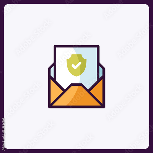 Secured Email Notification Icon for Confidential Communication Systems