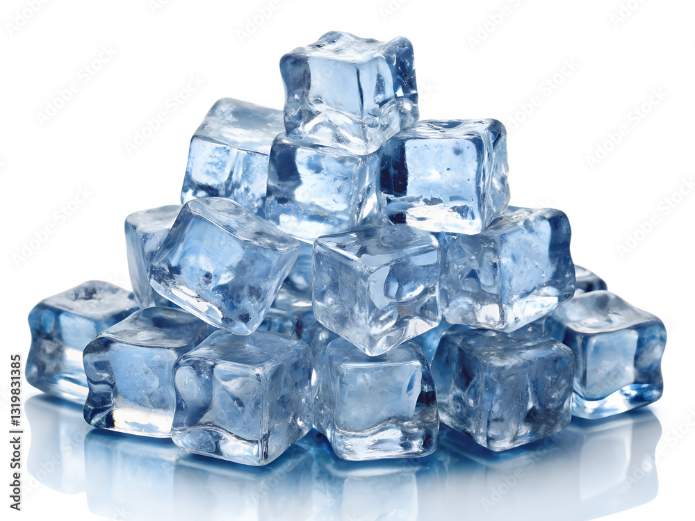 ice cubes isolated on white background ice cubes isolated on white background